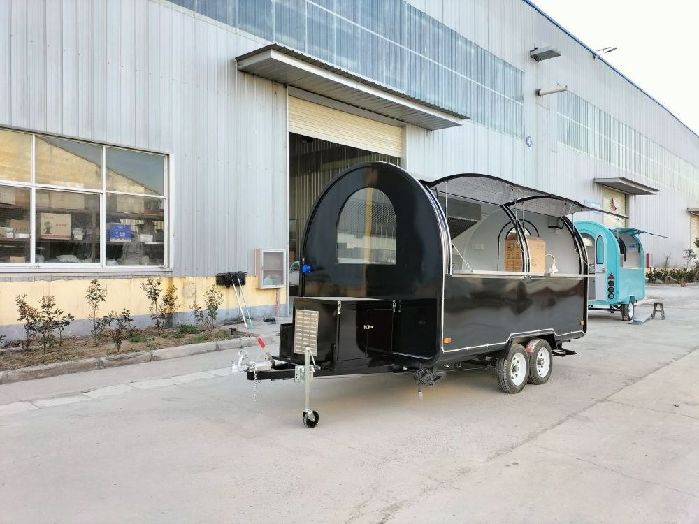 Mobile cocktail bar trailer white coffee shop pizza dessert cart food truck mobile beer drink fast food truck for sale