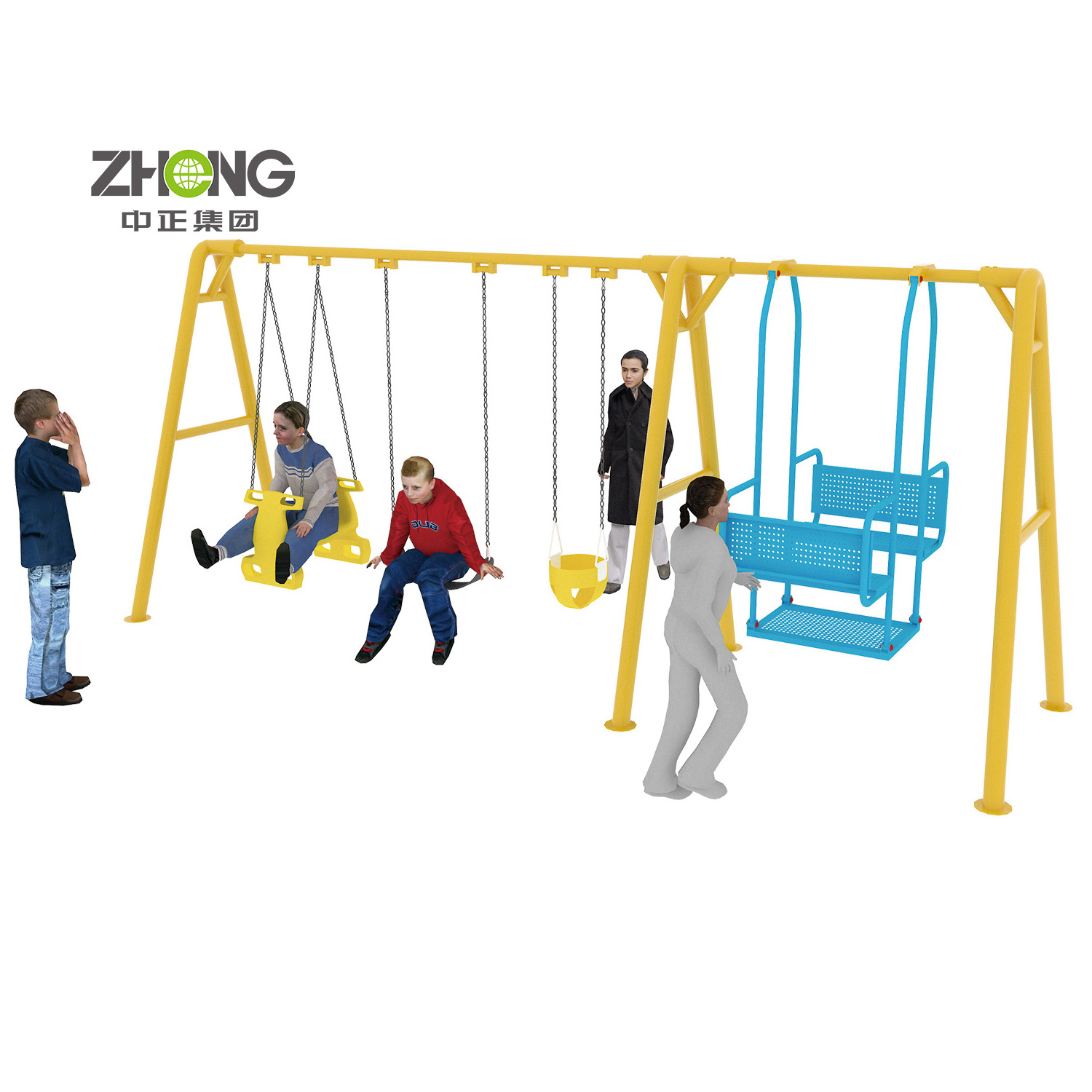 Mongolia popular best selling outdoor amusement park rides wholesale kids outdoor playground equipment outdoor park swing