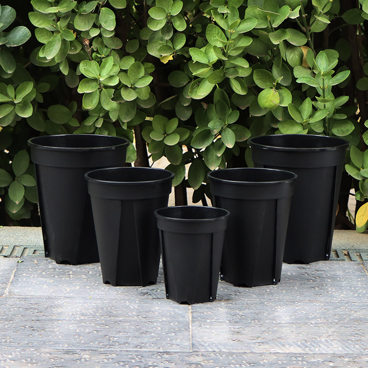 Outdoor Flower Pots Clear Self Watering Plant Pot 1 Gallon Nursery Pots for Plants