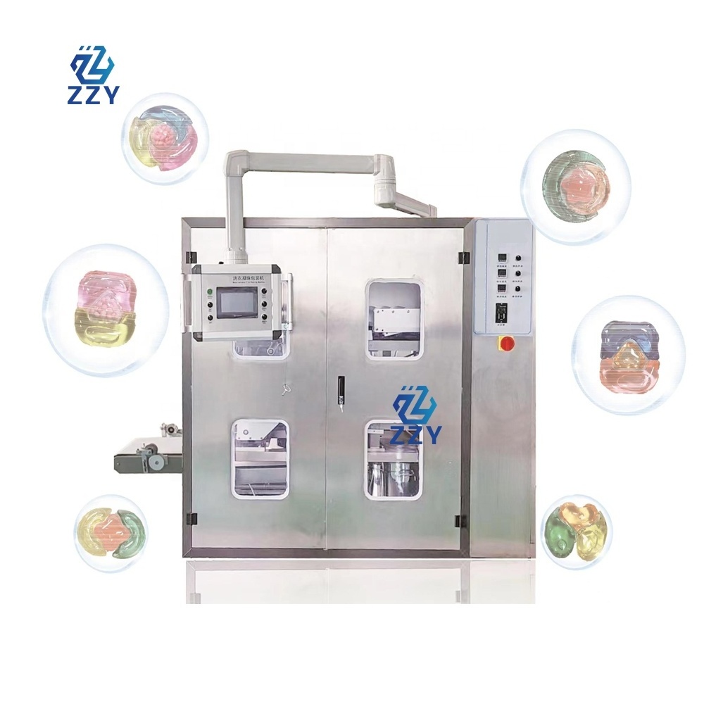 Automatic liquid powder detergent filling washing machine laundry cleaner pods packing machine