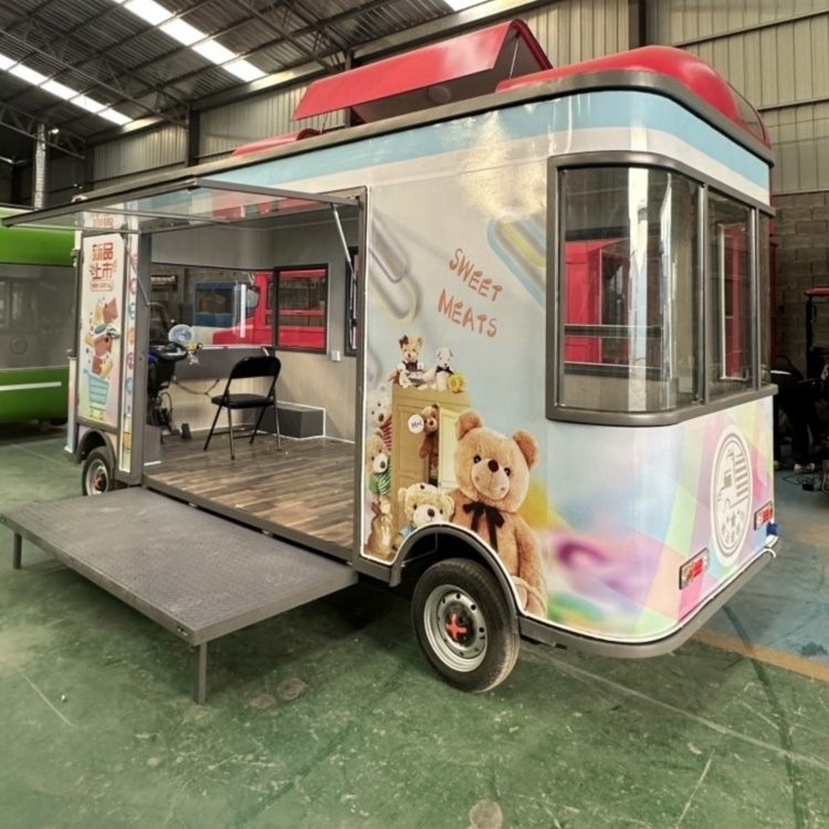 Mobile Kitchen Fast Food Truck Food Street Vending Ice Cream Catering Trailer Food Van Beach Bar With Full Kitchen Mobile