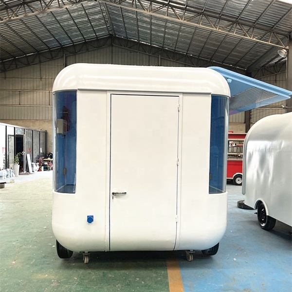 2023 Usa Standard Mobile Kitchen Pizza BBQ Fast Food Trailer Fully Equipped Airstream Mobile Remorque Ice Cream Food Truck