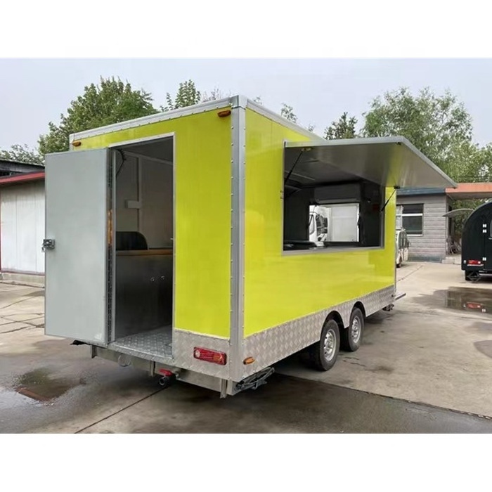 certified street bbq truck mobile food vending trailer