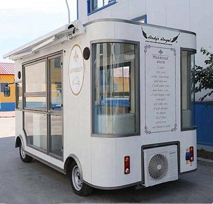 Commercial Street BBQ Churros Cart Mobile Kitchen Food Trailer Towable Food Truck Fully Equipped Kitchen for Sale Europe