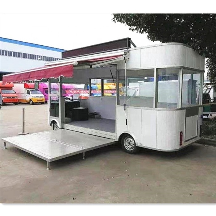 Commercial Street BBQ Churros Cart Mobile Kitchen Food Trailer Towable Food Truck Fully Equipped Kitchen for Sale Europe