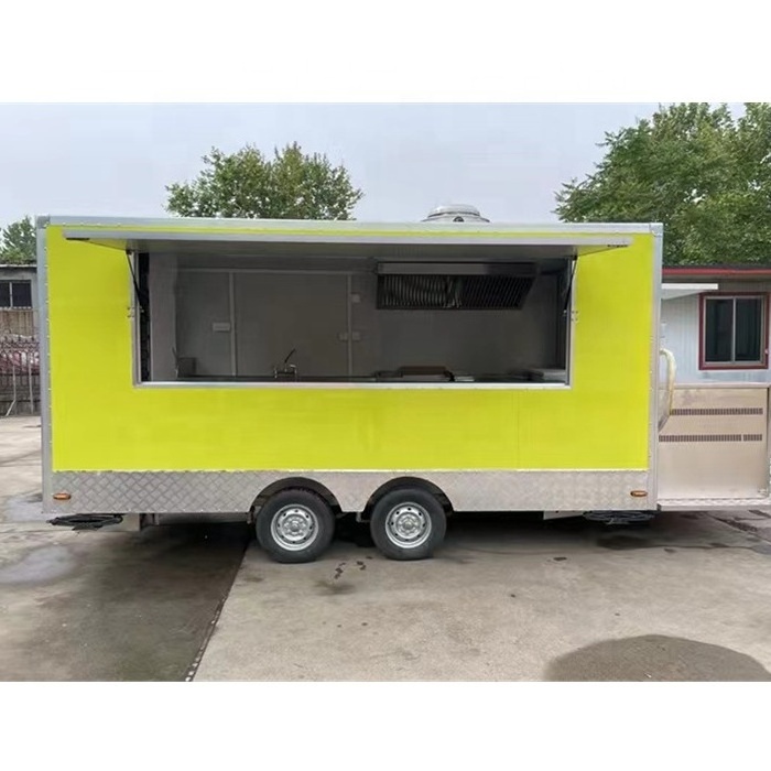 certified street bbq truck mobile food vending trailer