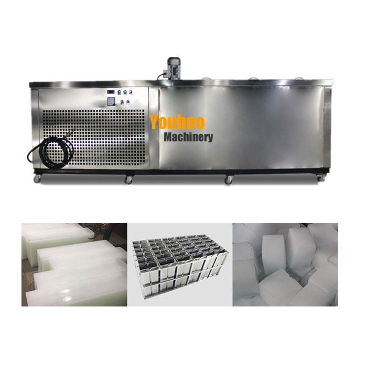 commercial icing making recycling use machine snow ice block freezing moulding machine ice block