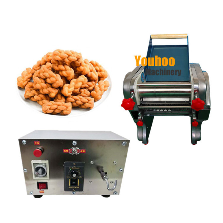 Small household mahua doughnut twist machine Chinese pretzel donut twist making twisting machine for sale