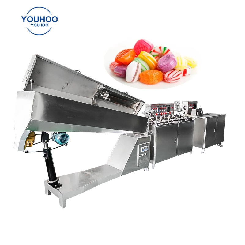 industrial chocolate lollipop machine candy cut and wrapping machine taffy puller equipment plant