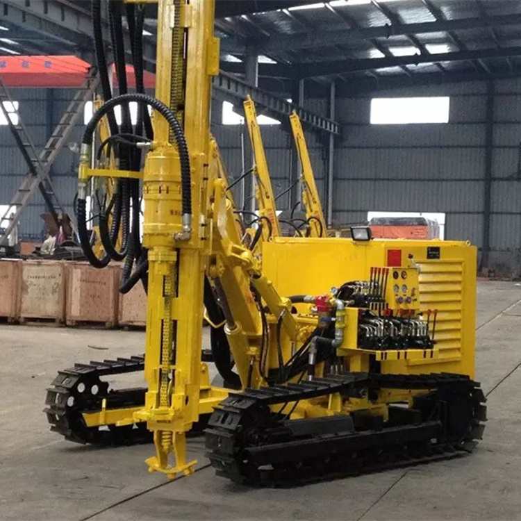 Anchoring construction pneumatic mobile land hydraulic crawler type drilling machine rig