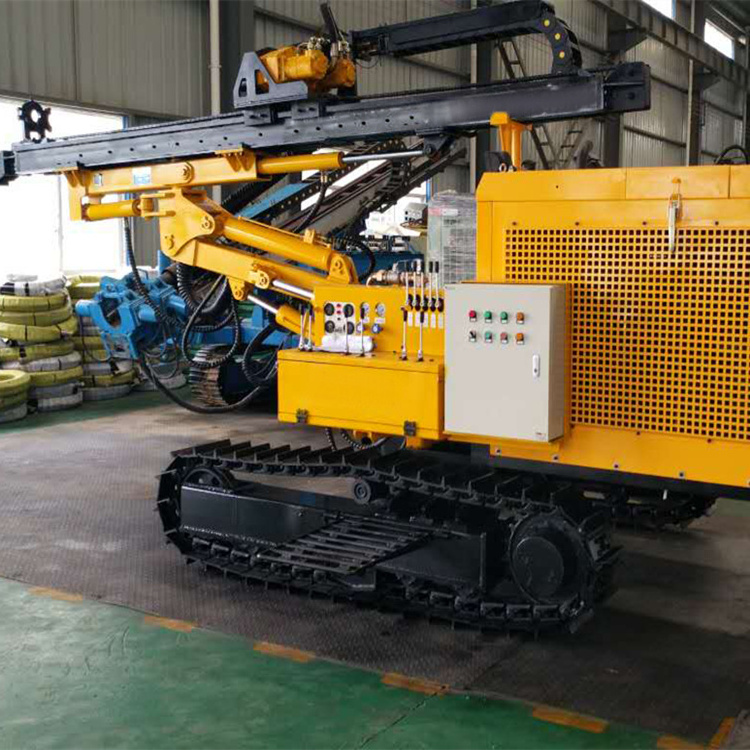 Anchoring construction pneumatic mobile land hydraulic crawler type drilling machine rig