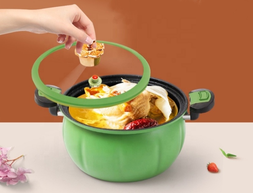 Hot 8L kitchen cookware Cast iron cooking pot Pumpkin stockpot micro pressure cooker