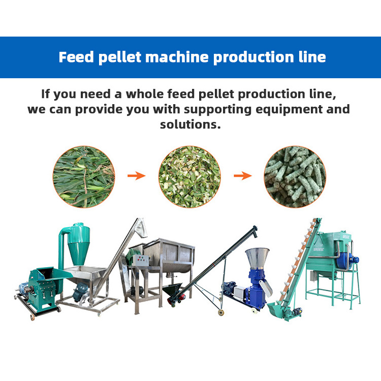 2024 Dry And Wet Animal Livestock Pelletizer Make Food Pellet Granulating Poultry Feed Production Machine