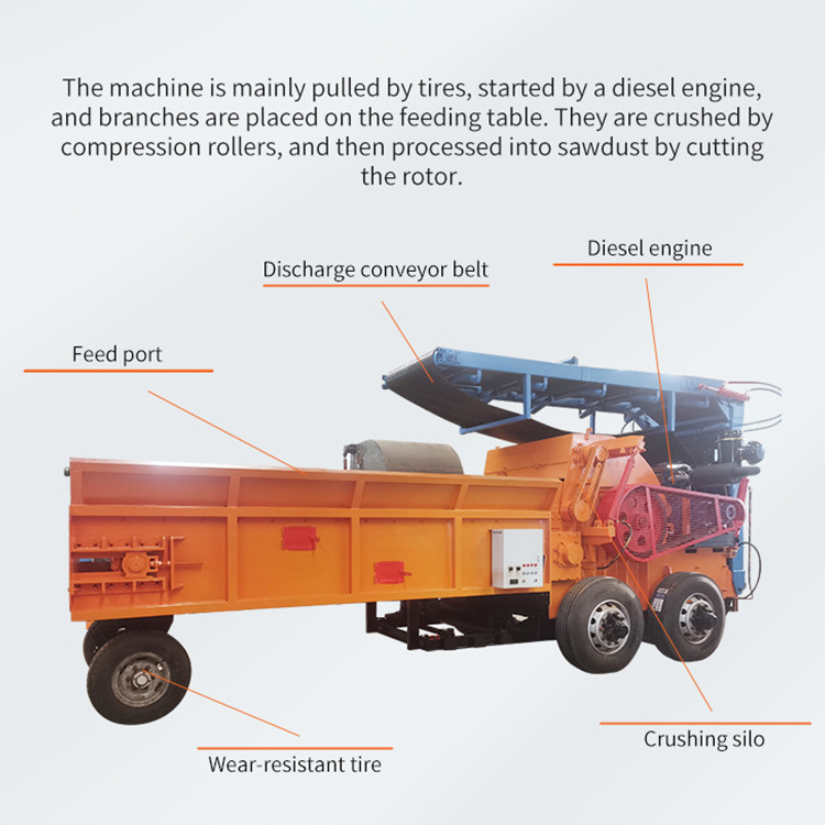 New Model Tractor Pto Driven Machine Wood Pallet/veneer/wood Tree Branch Crusher