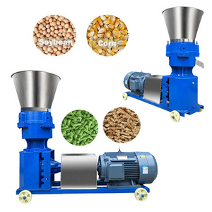 2024 Dry And Wet Animal Livestock Pelletizer Make Food Pellet Granulating Poultry Feed Production Machine