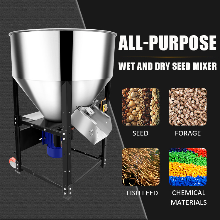 Grain Dry Seed Fish Feed Mixer Animal Poultry Feed Mixing Machine Food Coffee Powder Grain Mixer