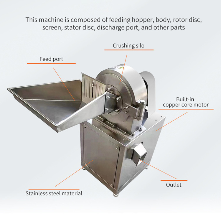 Big Capacity Industrial Corn Grinder Automatic Corn Grinder Mill  Powder Grinder Grinding Machine