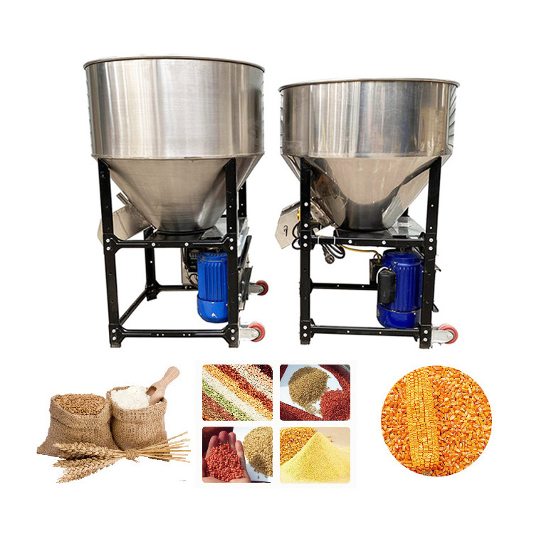 auto grain homemadl 10kg/h pellet diesel poultry grinder small vertical animal pig feed mixer