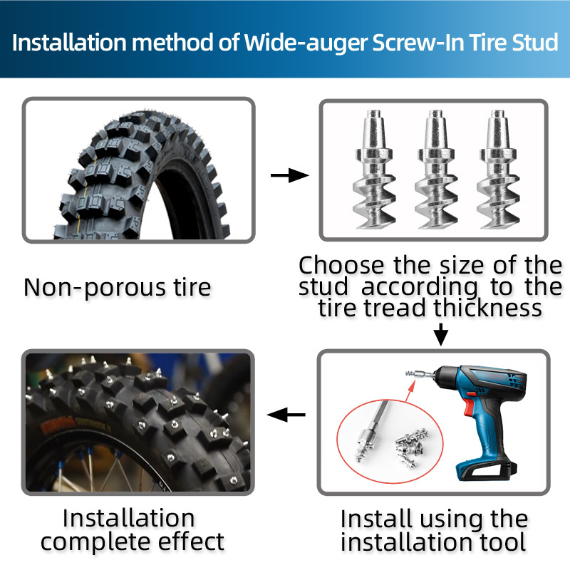 New style screw winter tire studs  easily installed and removed without professional tools for car