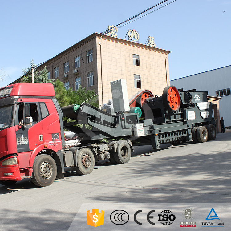 Mini Aggregate Rock Stone Limestone Mobile Jaw Crusher