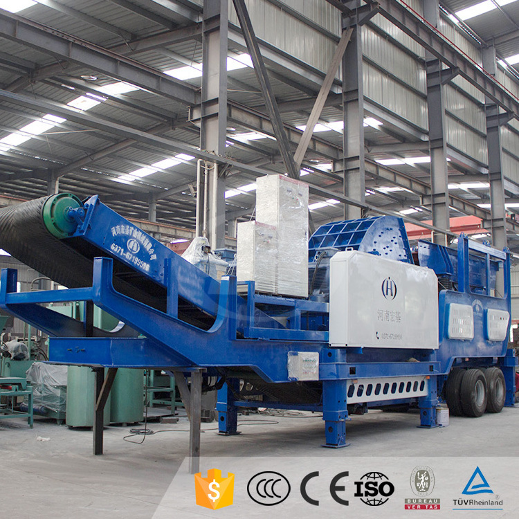 Mini Aggregate Rock Stone Limestone Mobile Jaw Crusher