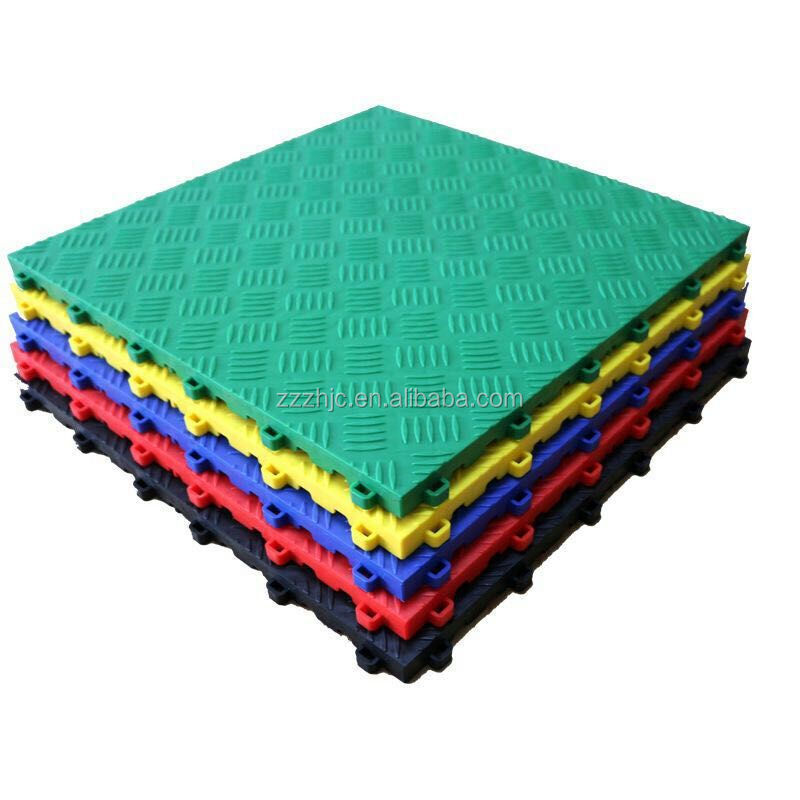 400*400*18mm durable parking hot sell pp garage interlocking click plastic floor tiles