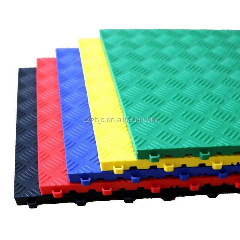 400*400*18mm durable parking hot sell pp garage interlocking click plastic floor tiles