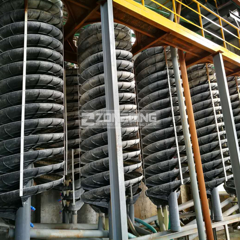 Copper Mineral Processing Machine Gold Mining Equipment Chrome Wash Plant Spiral Chute