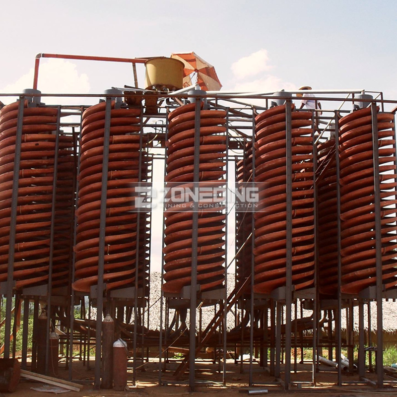 Copper Mineral Processing Machine Gold Mining Equipment Chrome Wash Plant Spiral Chute