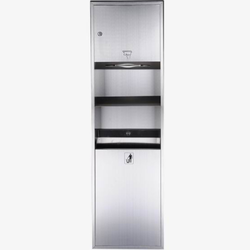 Wall Mounted Stainless Steel Paper Towel Dispenser & Waste Bin     WS-728B