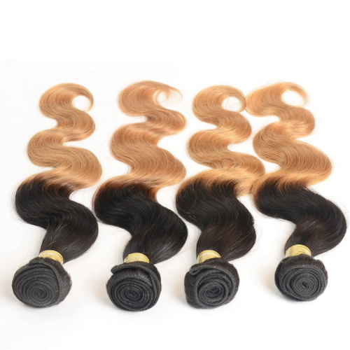 Wholesale Body Wave Drop Shipping 1B/27 Ombre Color Peruvian Virgin Hair Bundles JFY-019