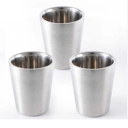high quality double wall circular stainless steel metal drinking cups with good price JB3