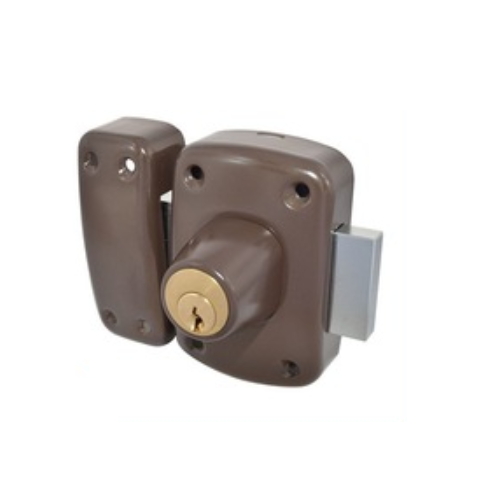 Latch operated rim lock and bolt lock in french style for wood door lock 0458