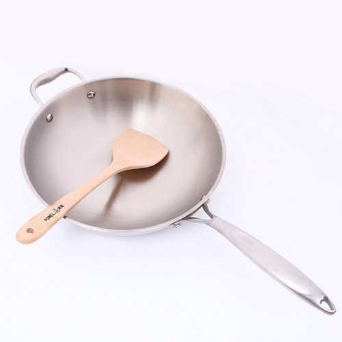 Non-Stick High Quality Wooden Handle Chinese Pot  1113