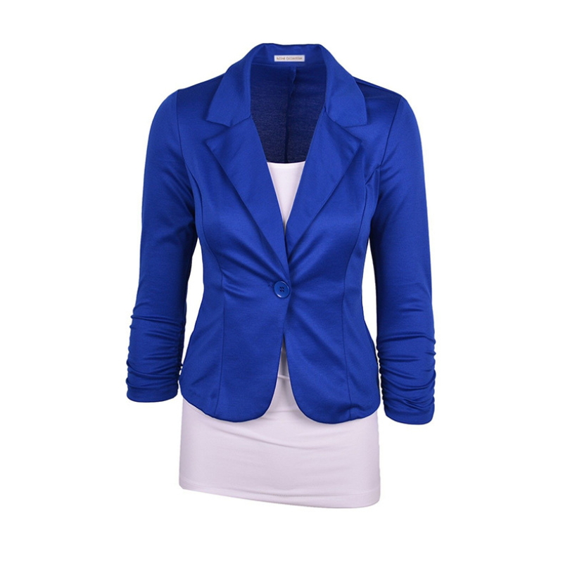 Women's Casual Work Solid Color Knit Blazer costs MX-010