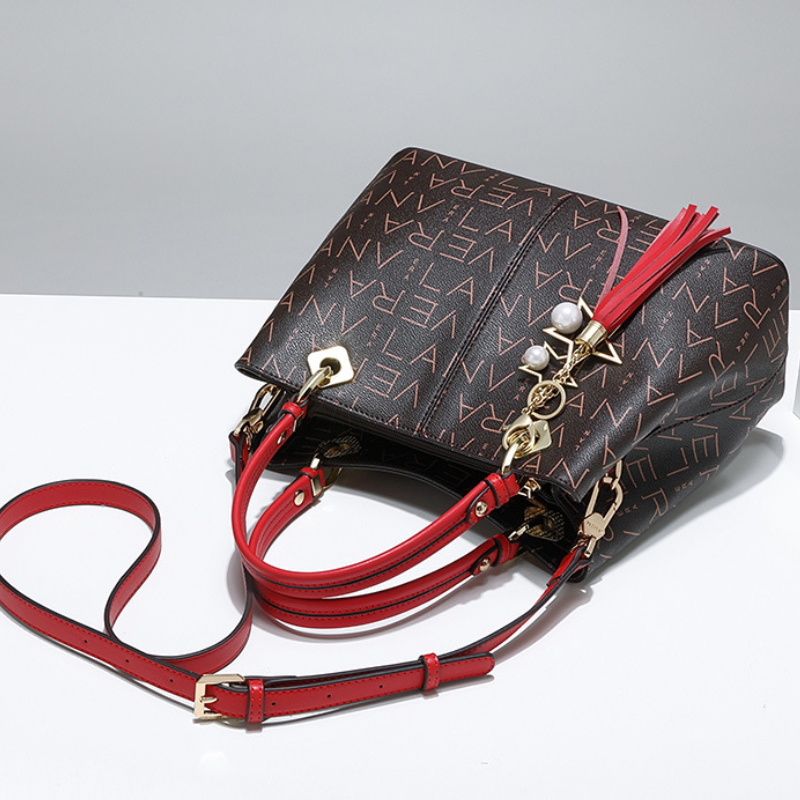 Large capacity Europe style genuine leather tote handbag B-004