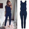 Women Sleeveless straps jumpsuit trousers Dy-001
