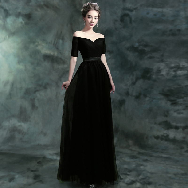 Favorite Open Shoulder Evening Dresses W-003