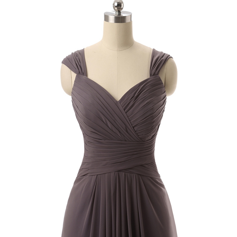 Chiffon backless floor-length long evening dress W-004