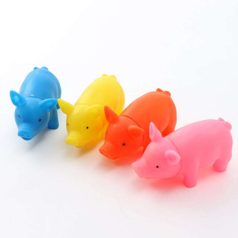 Rubber Pet Dog Chew Squeaky Toy Mini Pet Pig Funny Sound Toys 000