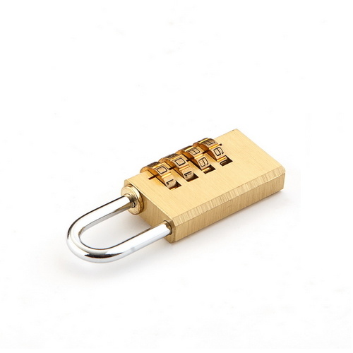 Brass Combination Password Brass Square Type Plated Iron Padlock  SS-005