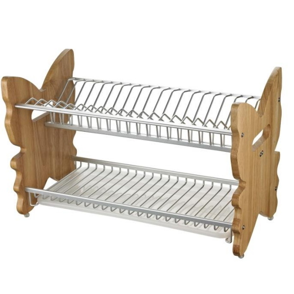 Kitchen Hardware 2-Tiers Stainless Steel Dish Drying Rack SSB-N14