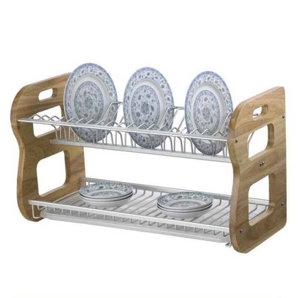 Kitchen Hardware 2-Tiers Stainless Steel Dish Drying Rack SSB-N14
