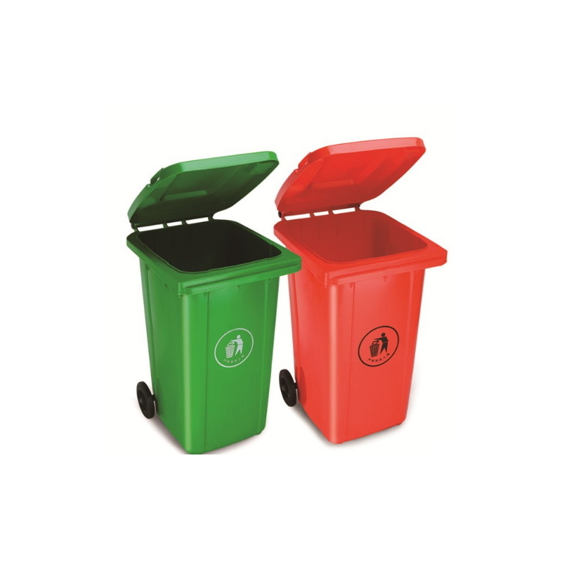 Buy Outdoor Large Plastic Garbage Bin Trash Can Wastebin With Wheels Ze