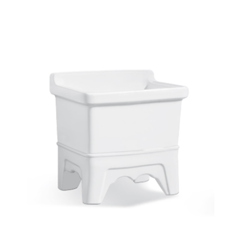 White Bathroom Ceramic Sinks Mop Pool SJ-318