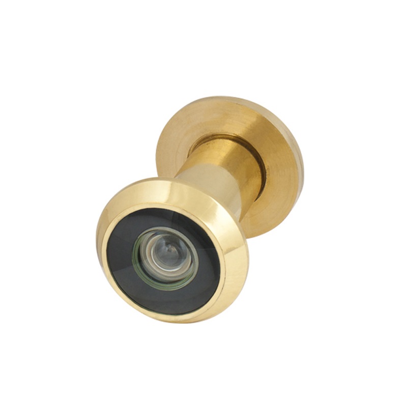 Hot Sale Wide Angle Plastic Optics Satin Gold Brass Door Eye Viewer Peephole DV1,16 / 35x60 SG