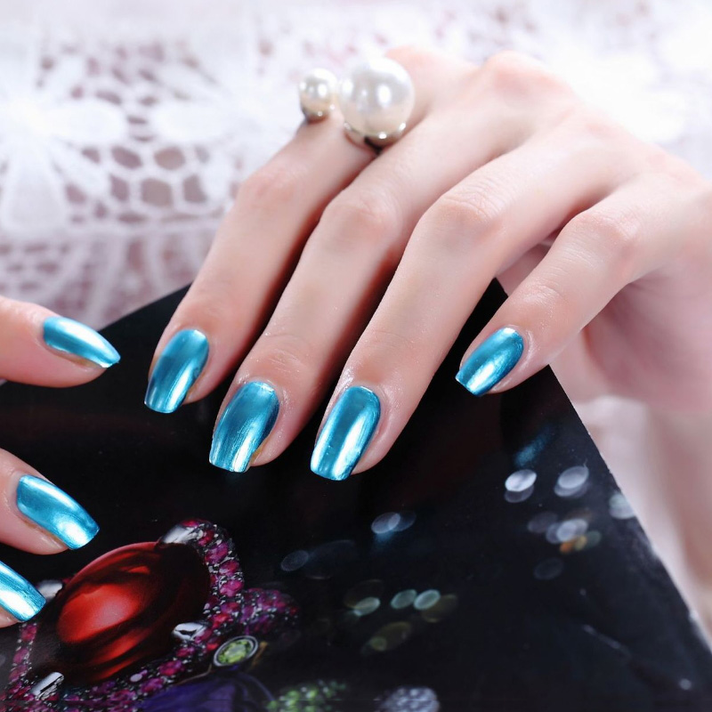 New mirror silver metallic stainless steel nail polish