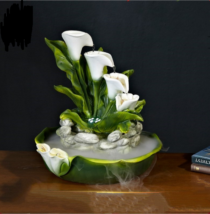 Buy Water Feature Chinese Resin Flower Water Table Top Humidifier