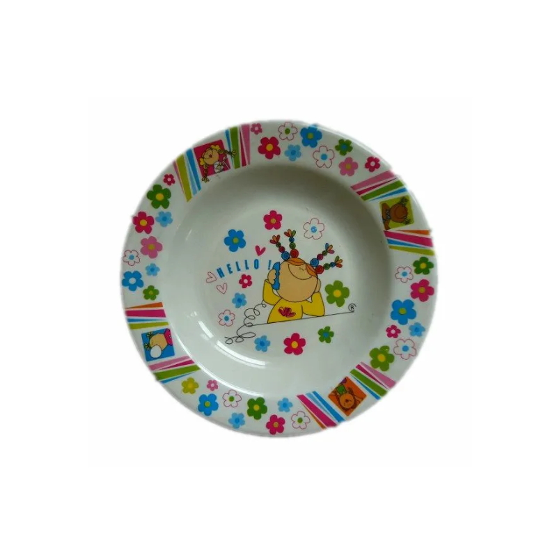 Plastic Melamine Dinner Dish Cartoon Plate For Restaurant