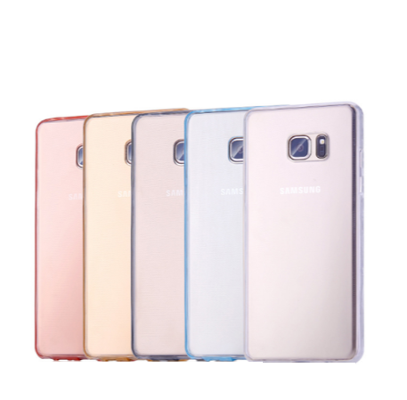 360 full tpu Double design transparent cell phone case for samsung galaxy note 5 mobile soft cover